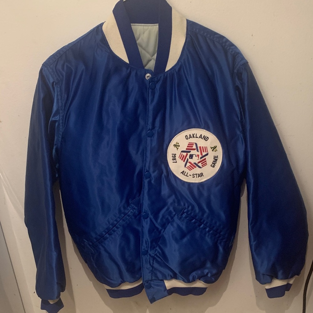 Team Issued Blue Bomber Jacket from the MLB 1987 Oakland All-Star Game SZ 36